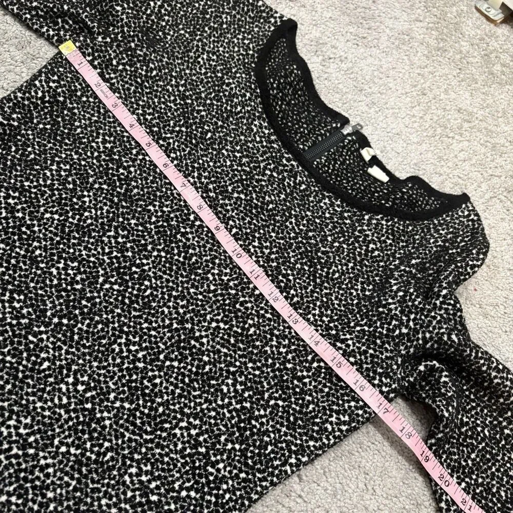 Moth Anthropologie Black White Spotted 3/4 Sleeve Lana Sweater Size M
